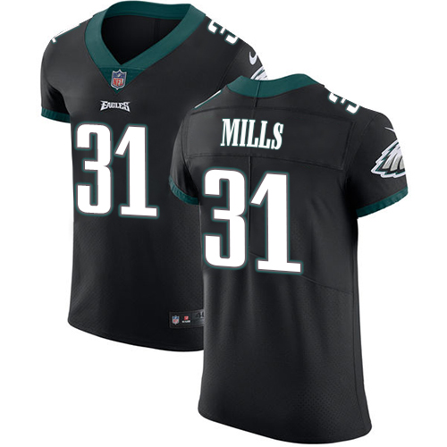 Nike Eagles #31 Jalen Mills Black Alternate Men's Stitched NFL Vapor Untouchable Elite Jersey - Click Image to Close